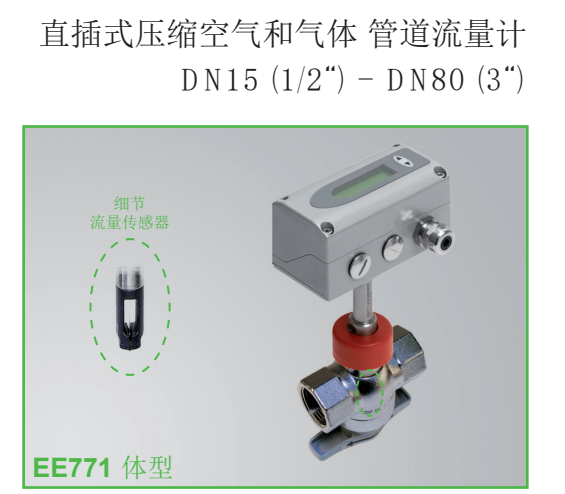 奧地利E+E EE771直插式壓縮空氣和氣體、管道流量計(jì)